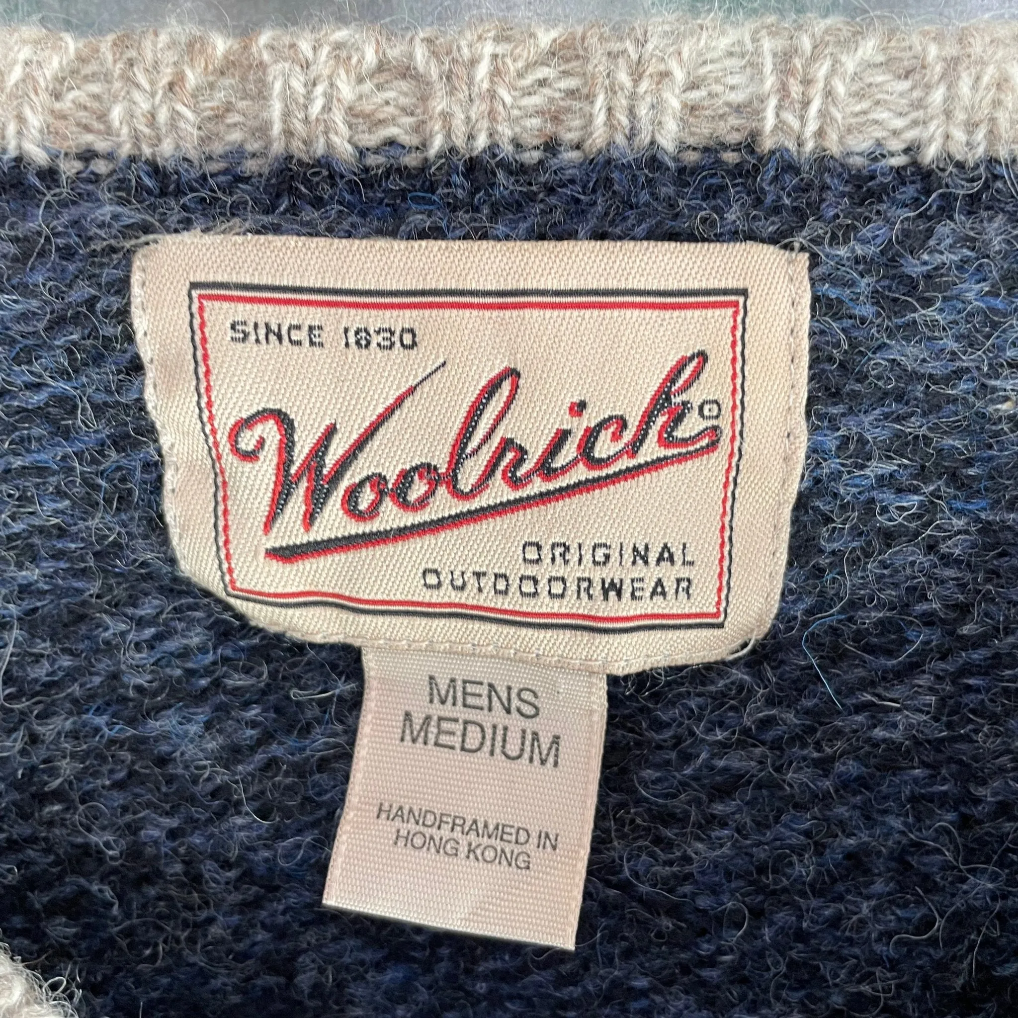 1990's Vintage Navy Woolrich Wool Jumper Sz M - OOAK