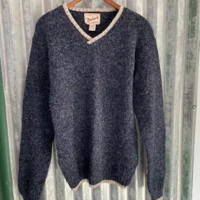 1990's Vintage Navy Woolrich Wool Jumper Sz M - OOAK