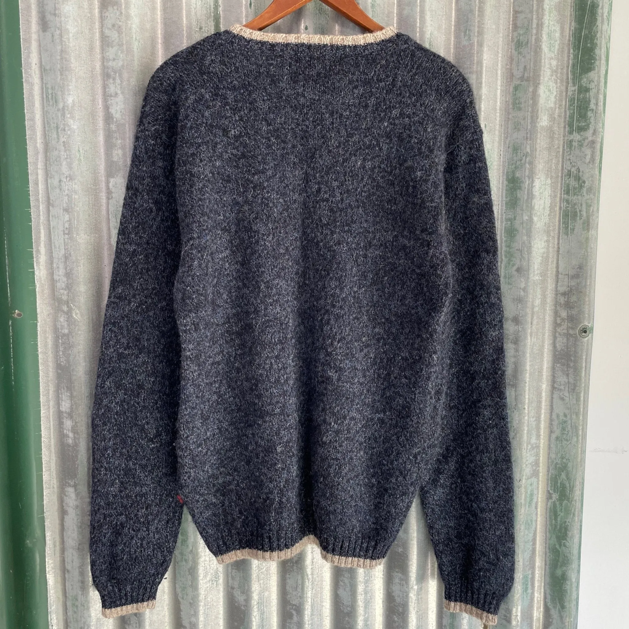 1990's Vintage Navy Woolrich Wool Jumper Sz M - OOAK