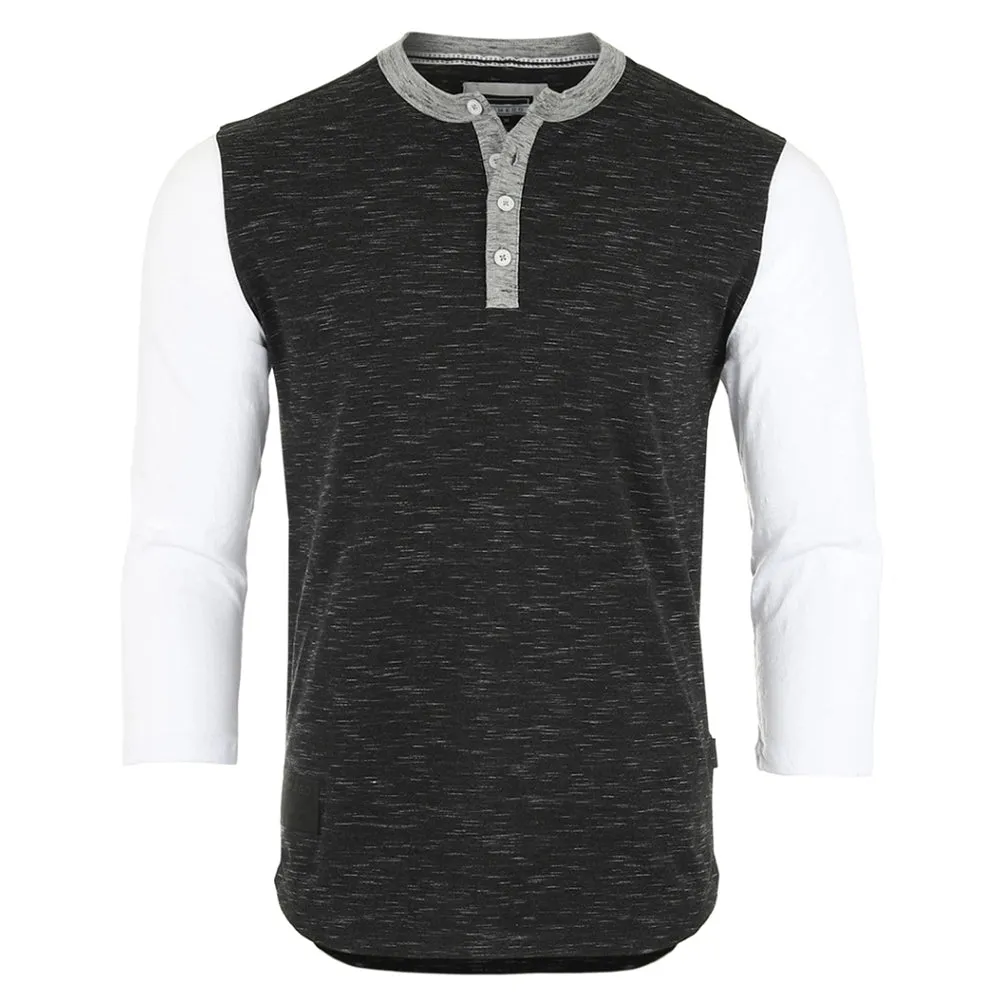 3/4 Sleeve Henley Baseball Active Casual T-Shirt