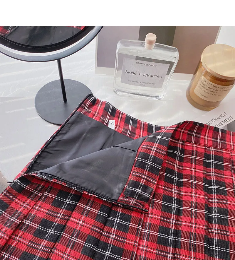 Age reducing retro versatile pleated skirt  5668