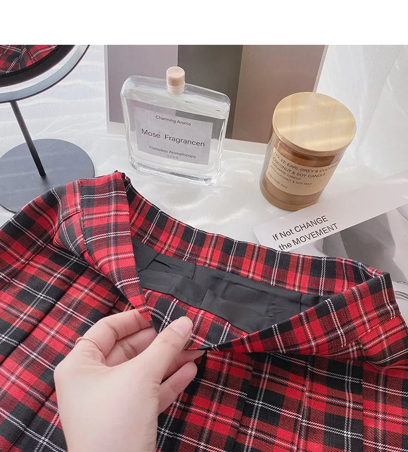 Age reducing retro versatile pleated skirt  5668