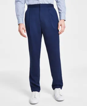 Alfani Mens Regular fit Dress Pants 33 / 30 Blue Solid Stretch