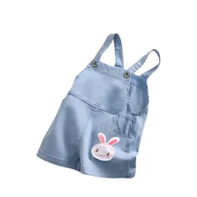 Animal Pattern Denim Overalls For Toddlers