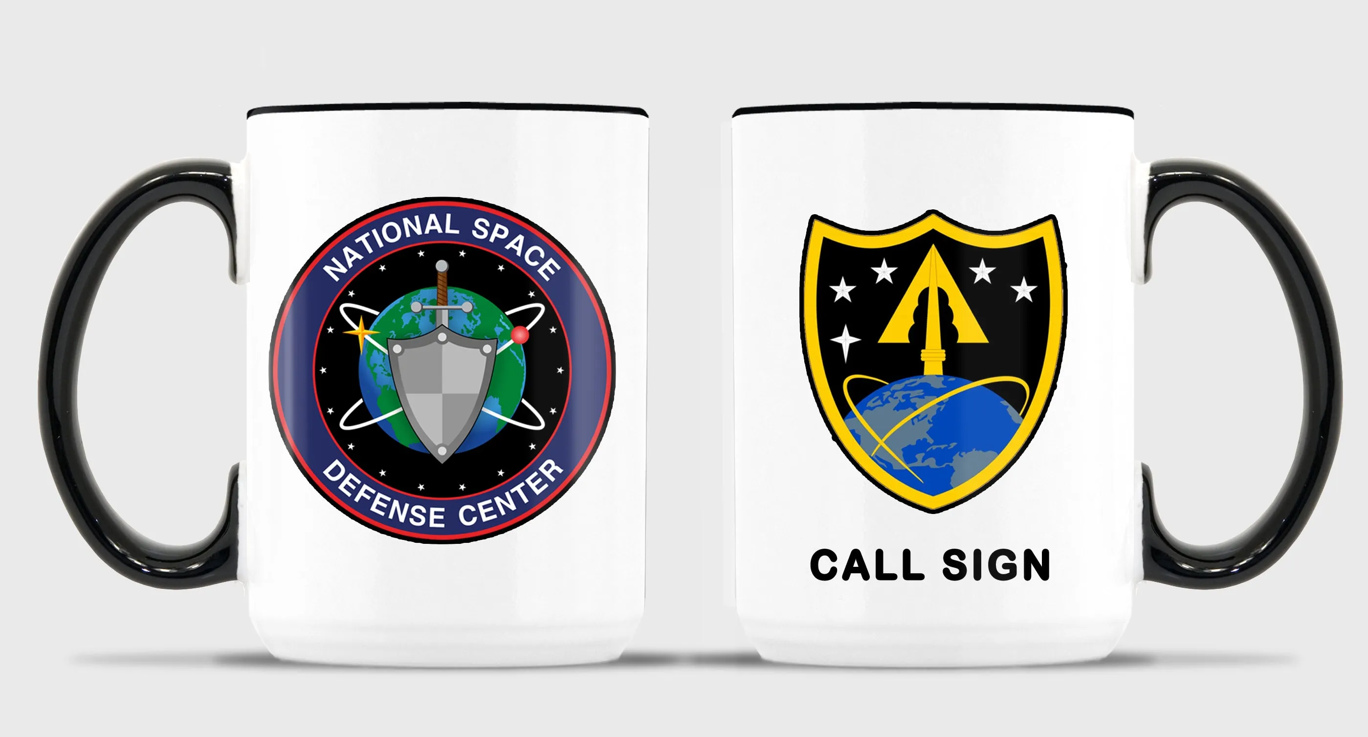ARMY 15 oz Coffee Mug- All White or White with Black Trim.