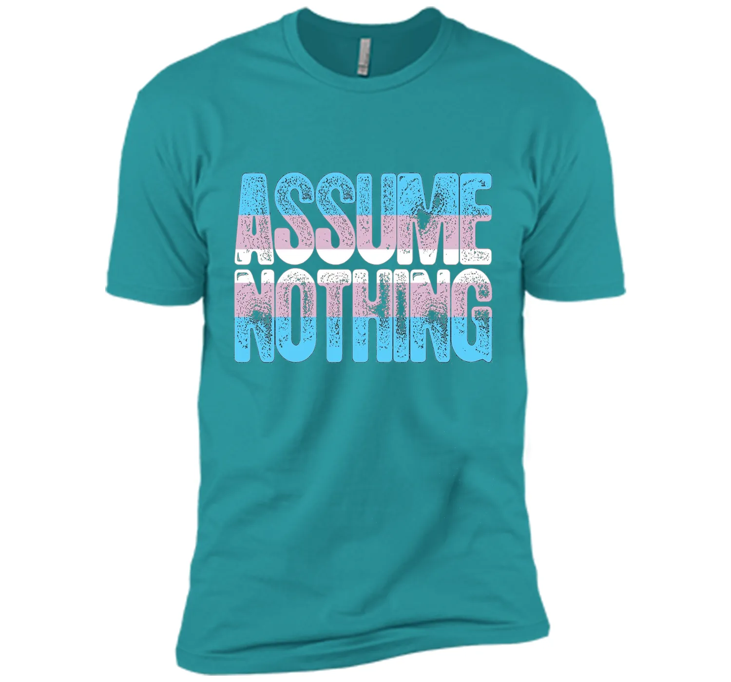 Assume Nothing Transgender Pride T-Shirt cool shirt