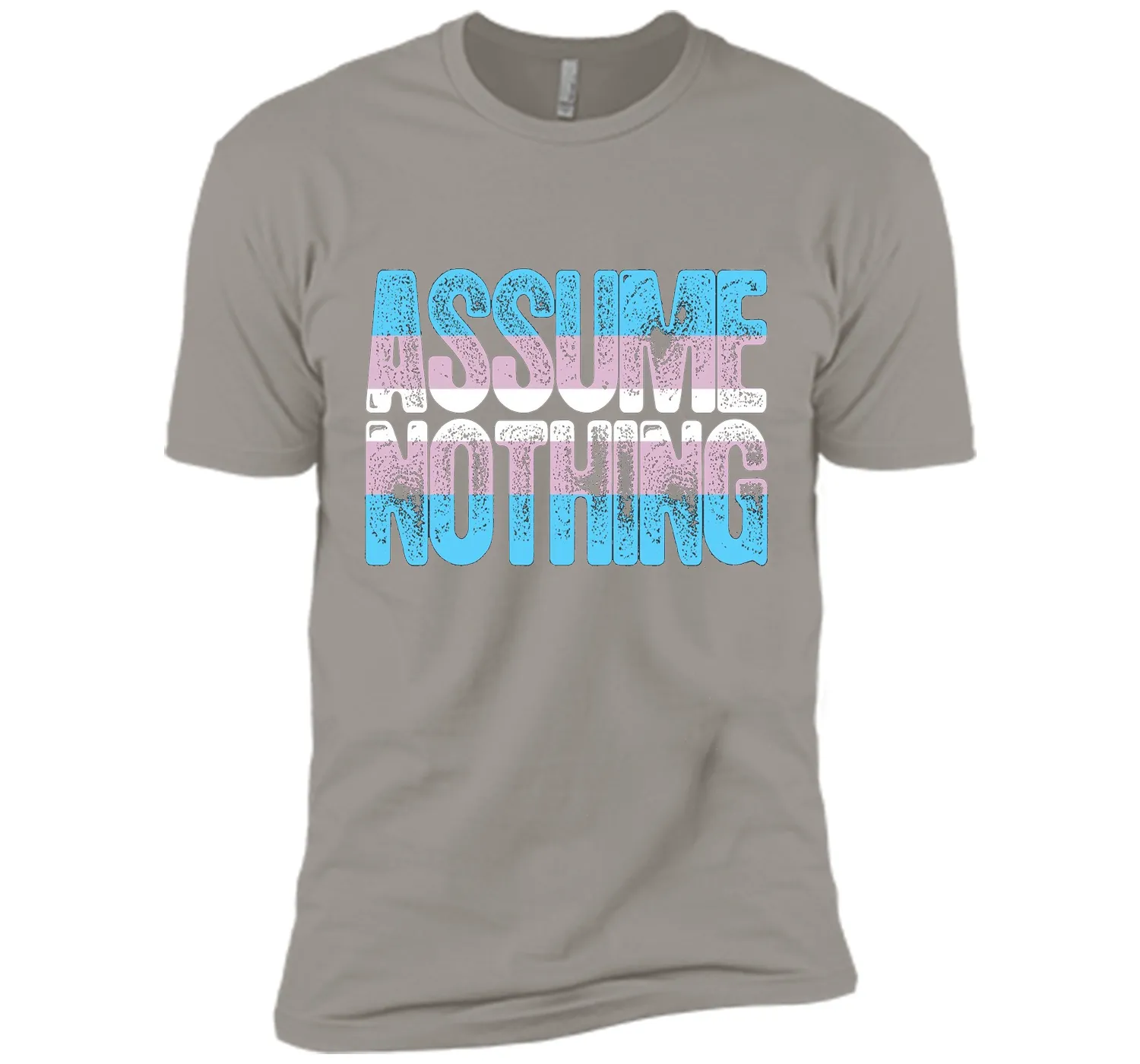 Assume Nothing Transgender Pride T-Shirt cool shirt