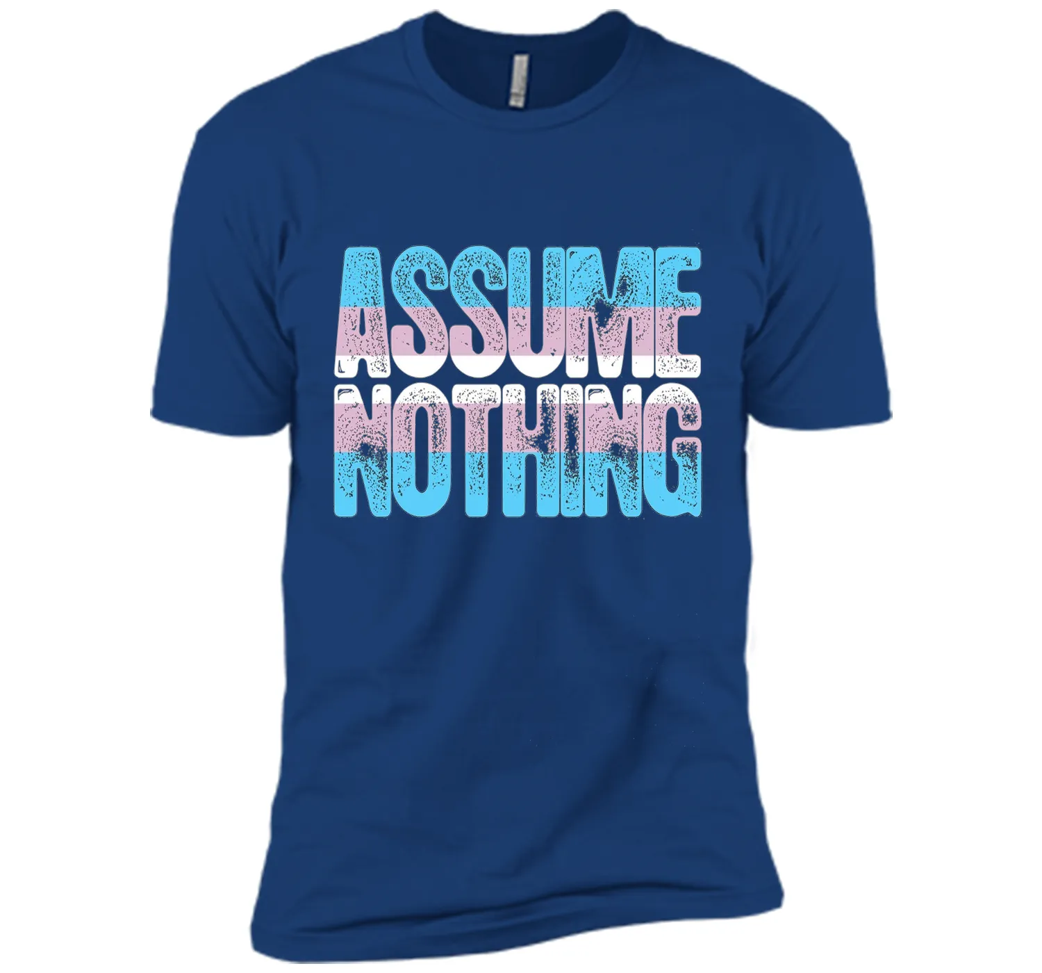 Assume Nothing Transgender Pride T-Shirt cool shirt