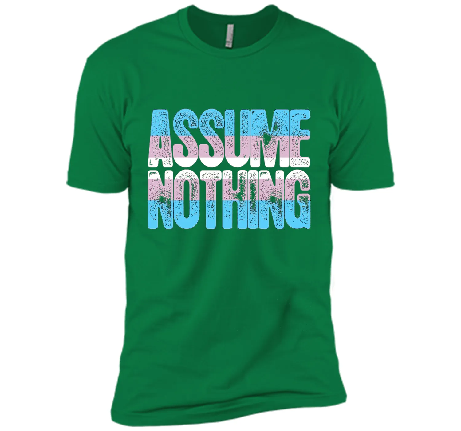 Assume Nothing Transgender Pride T-Shirt cool shirt