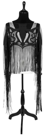 Bat Fringe Poncho Costume
