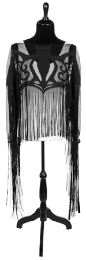 Bat Fringe Poncho Costume