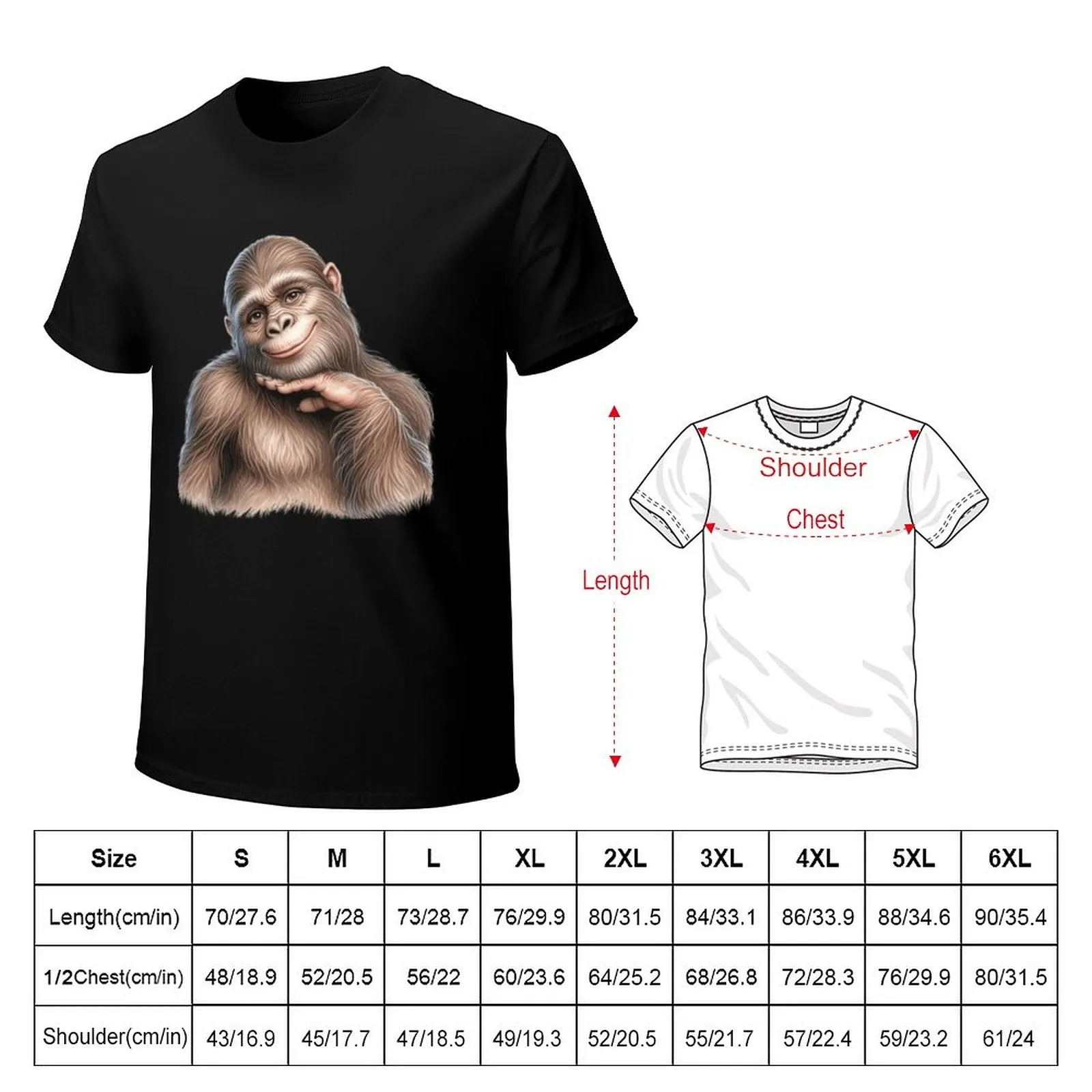 Bigfoot, Sasquatch, female, Short Sleeve Cotton T-shirt