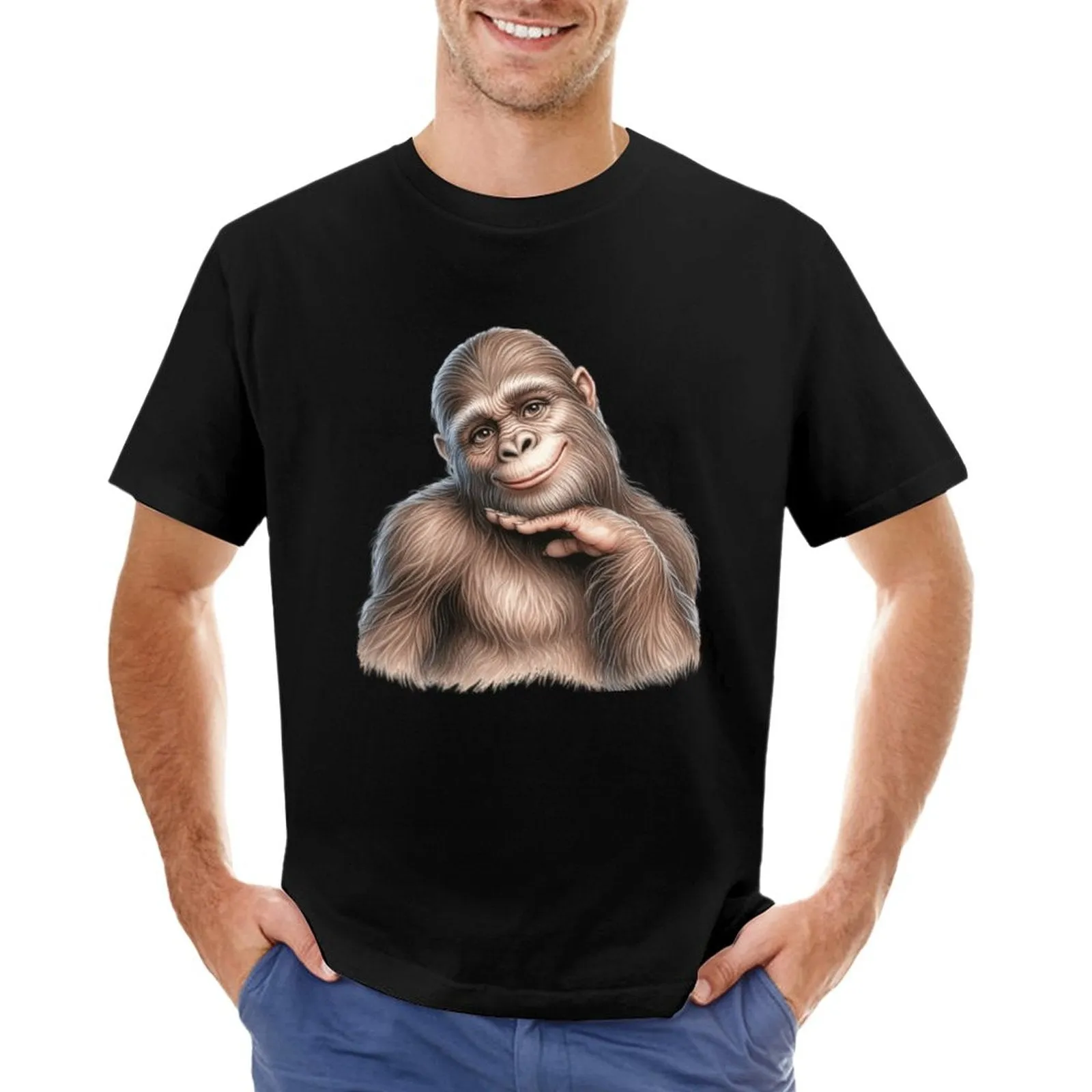Bigfoot, Sasquatch, female, Short Sleeve Cotton T-shirt
