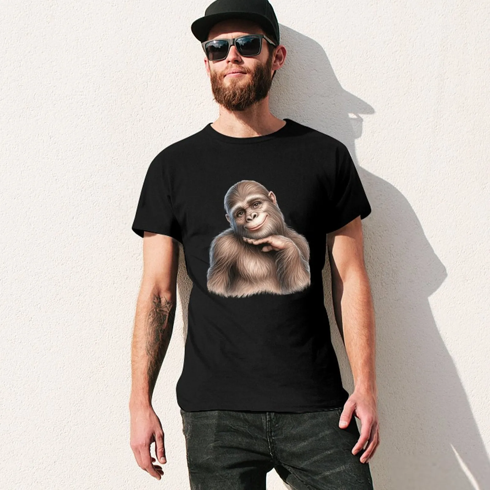 Bigfoot, Sasquatch, female, Short Sleeve Cotton T-shirt