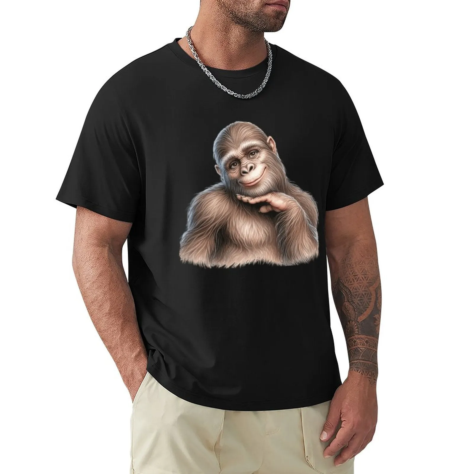 Bigfoot, Sasquatch, female, Short Sleeve Cotton T-shirt