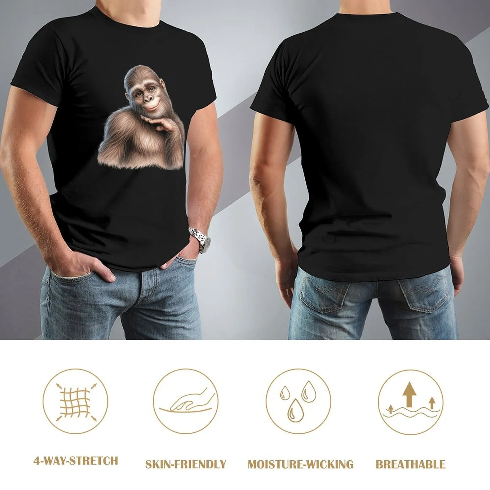 Bigfoot, Sasquatch, female, Short Sleeve Cotton T-shirt