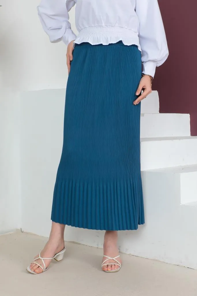 BNG Women - Pleated Hijab Skirt Indigo - Clermont