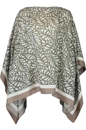 Botanical Silk Button Poncho