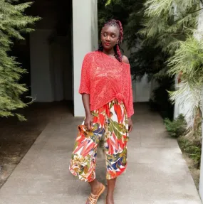 Breezy Coal Bohemian Popcorn Cover Up