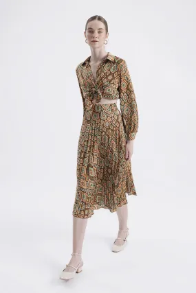 BSL Women Pleated patterned skirt - Udine