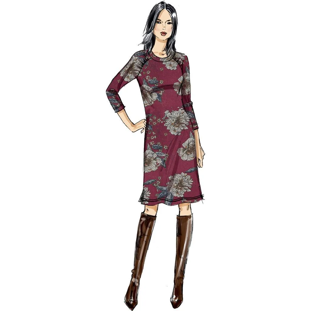 Butterick Pattern B6859 Misses' Knit Dress, Tops, Skirt and Pants
