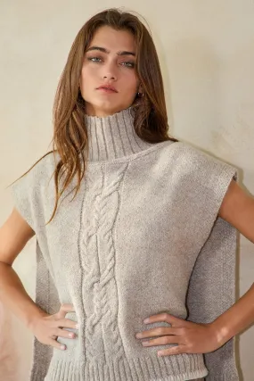Cable Knit Poncho