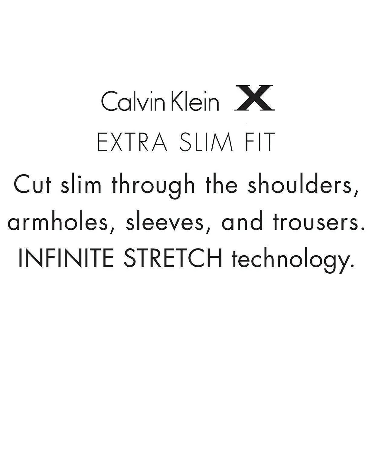 Calvin Klein Mens Slim fit Dress Pants Pants 33 / 32 Black Solid Stretch