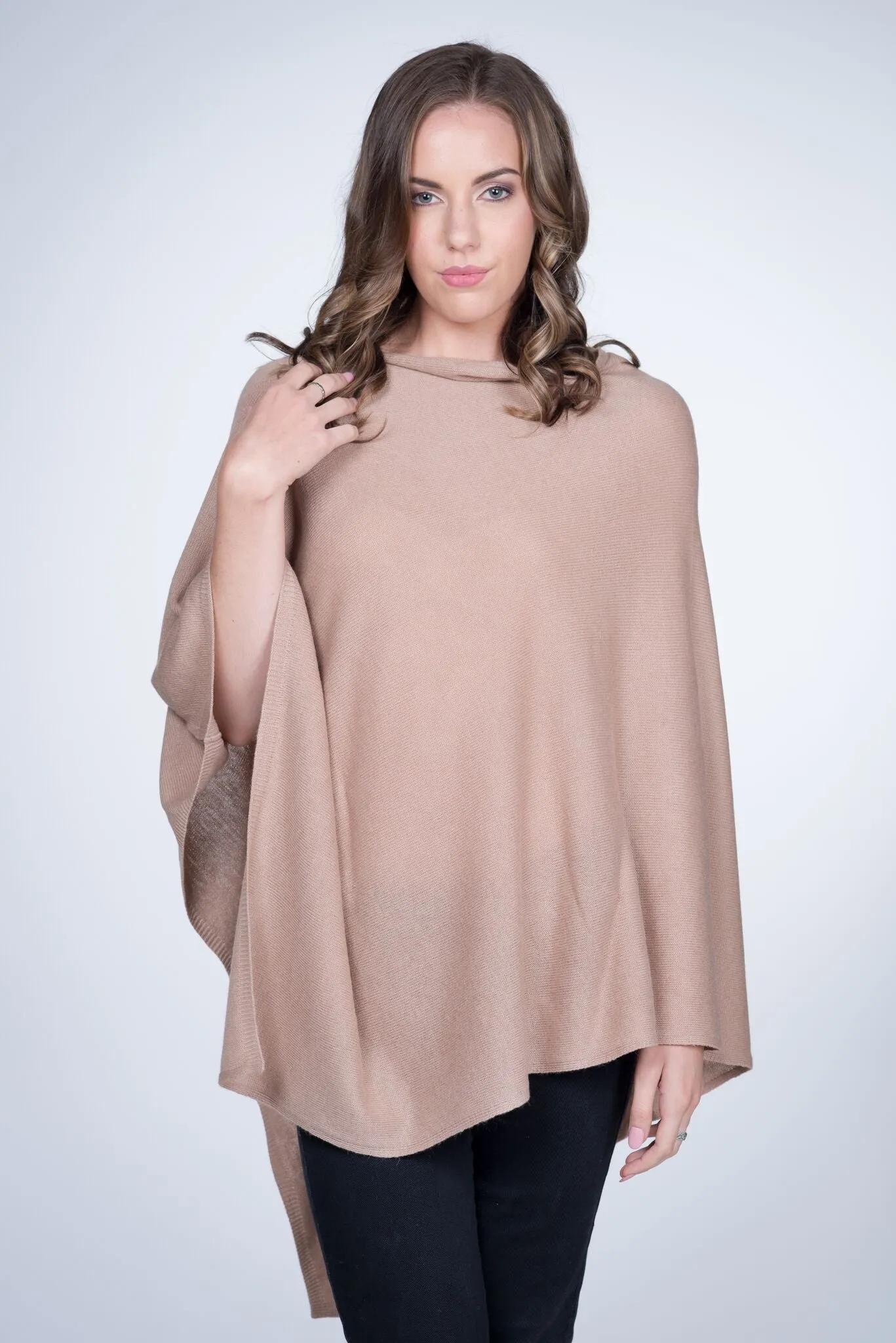 Cashmere Poncho Wrap W