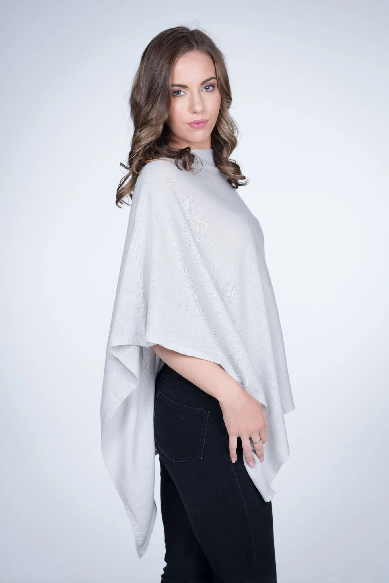 Cashmere Poncho Wrap W