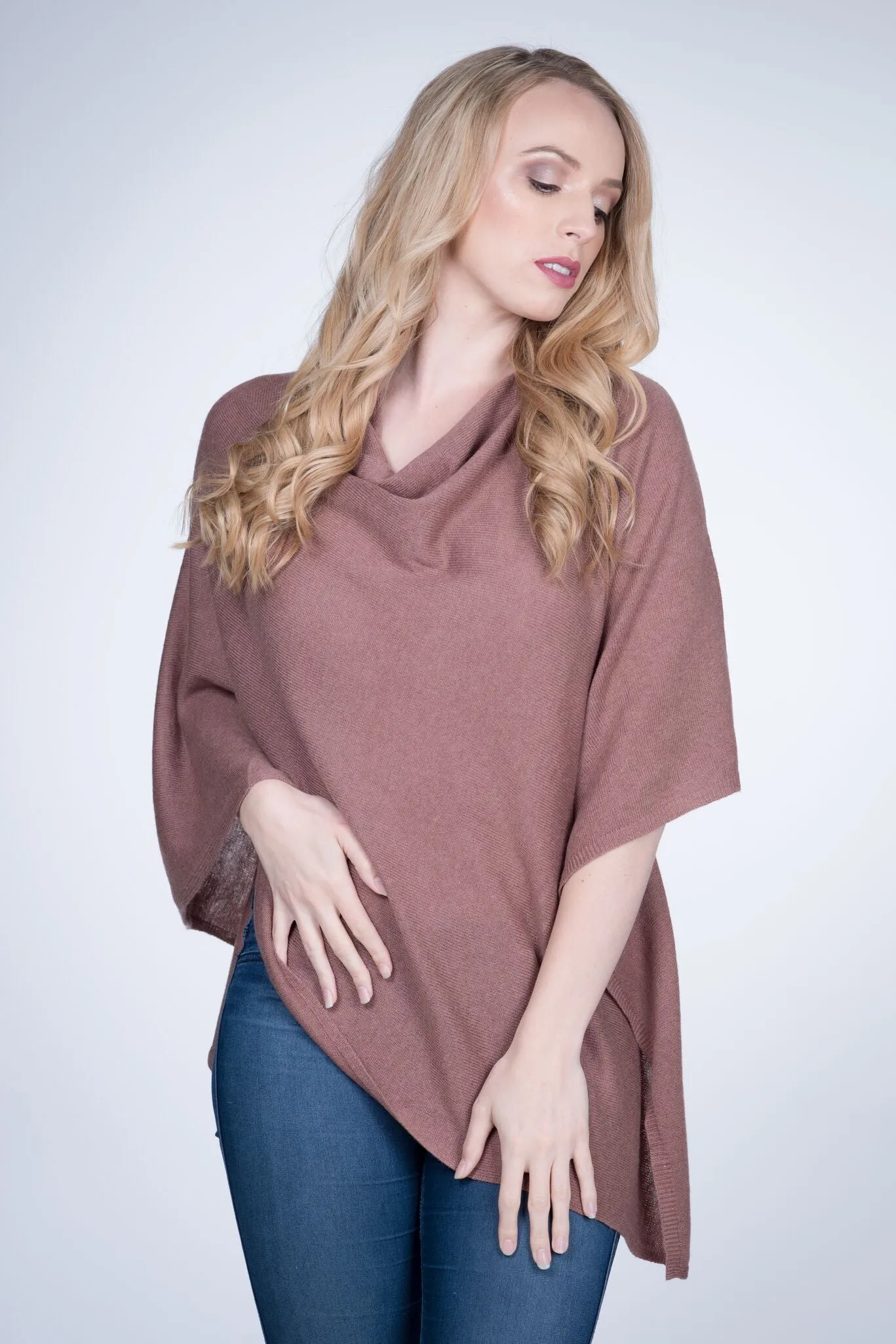Cashmere Poncho Wrap W