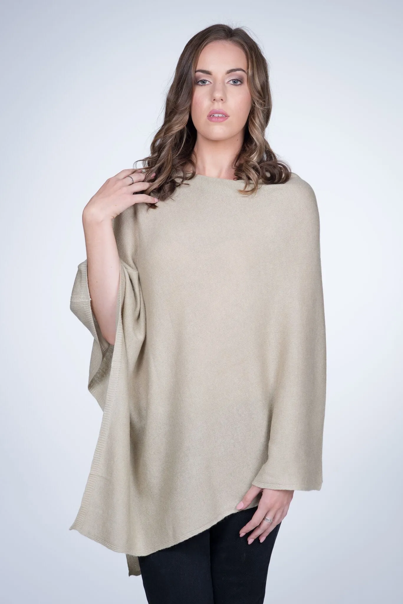 Cashmere Poncho Wrap W