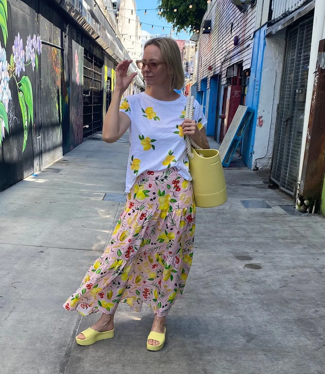 Cloth Paper Scissors  -  Lemon Print Skirt