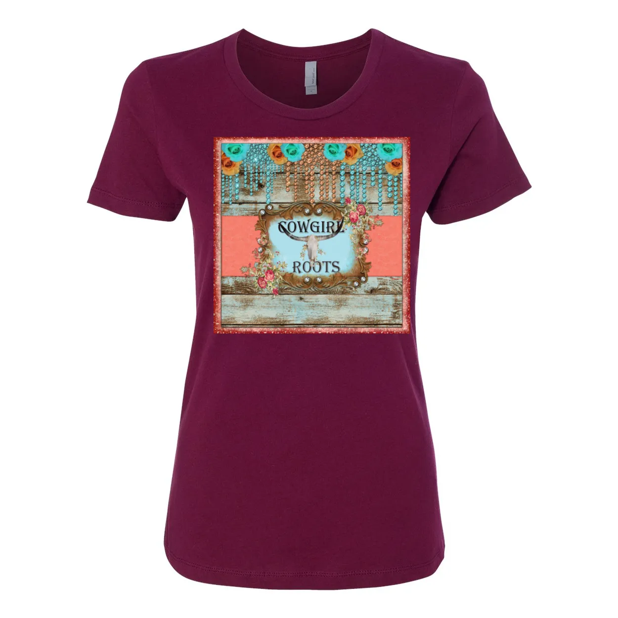 Cowgirl Roots™ Cowgirl Roots Logo Boyfriend Style T Shirt