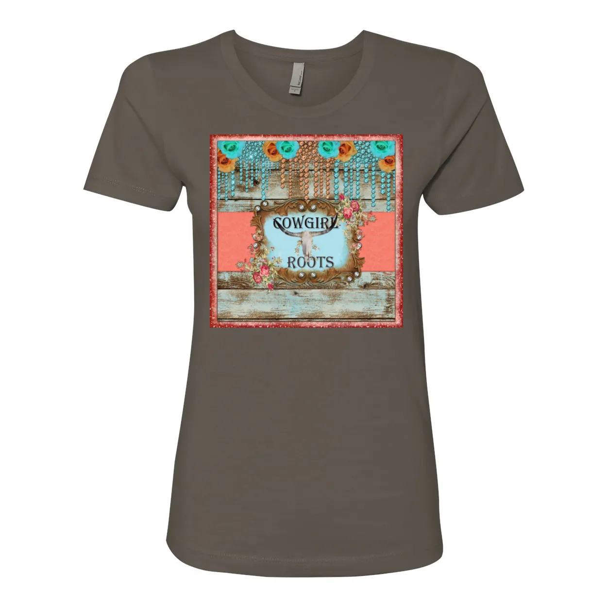 Cowgirl Roots™ Cowgirl Roots Logo Boyfriend Style T Shirt