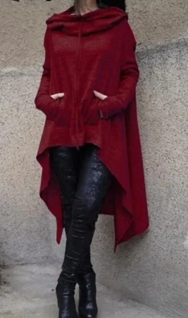 Cozy Autumn Poncho - Gray