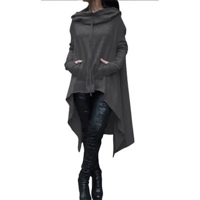 Cozy Autumn Poncho - Gray
