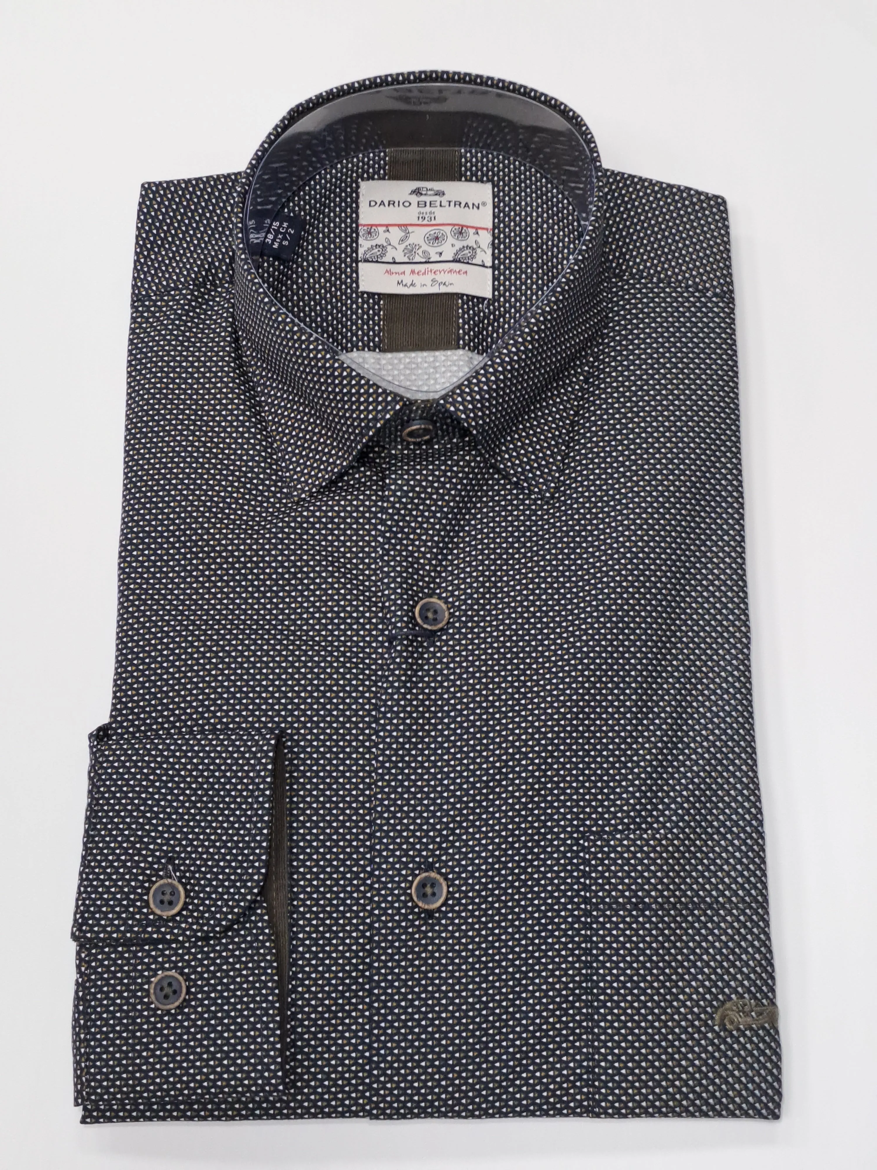 Dario Beltran Burrent Regular Fit Long Sleeve Shirt 411 - Green