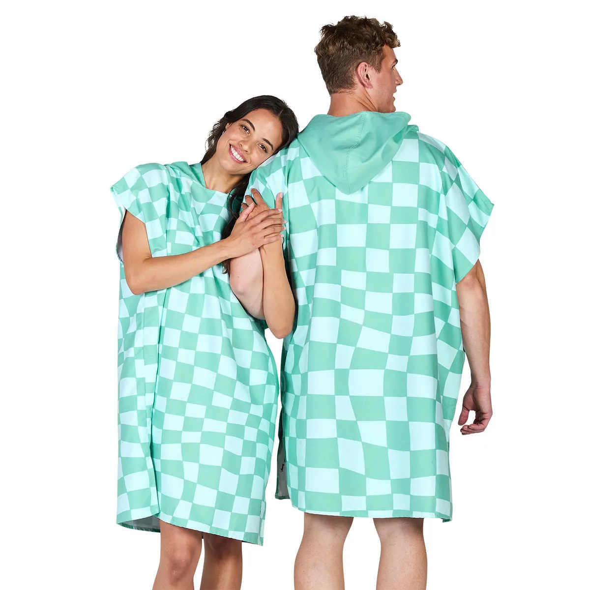 Dock & Bay Poncho Adults - Check Mate