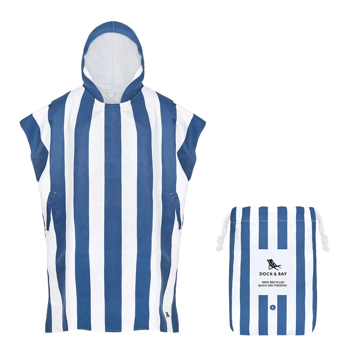 Dock & Bay Poncho Adults - Whitsunday Blue
