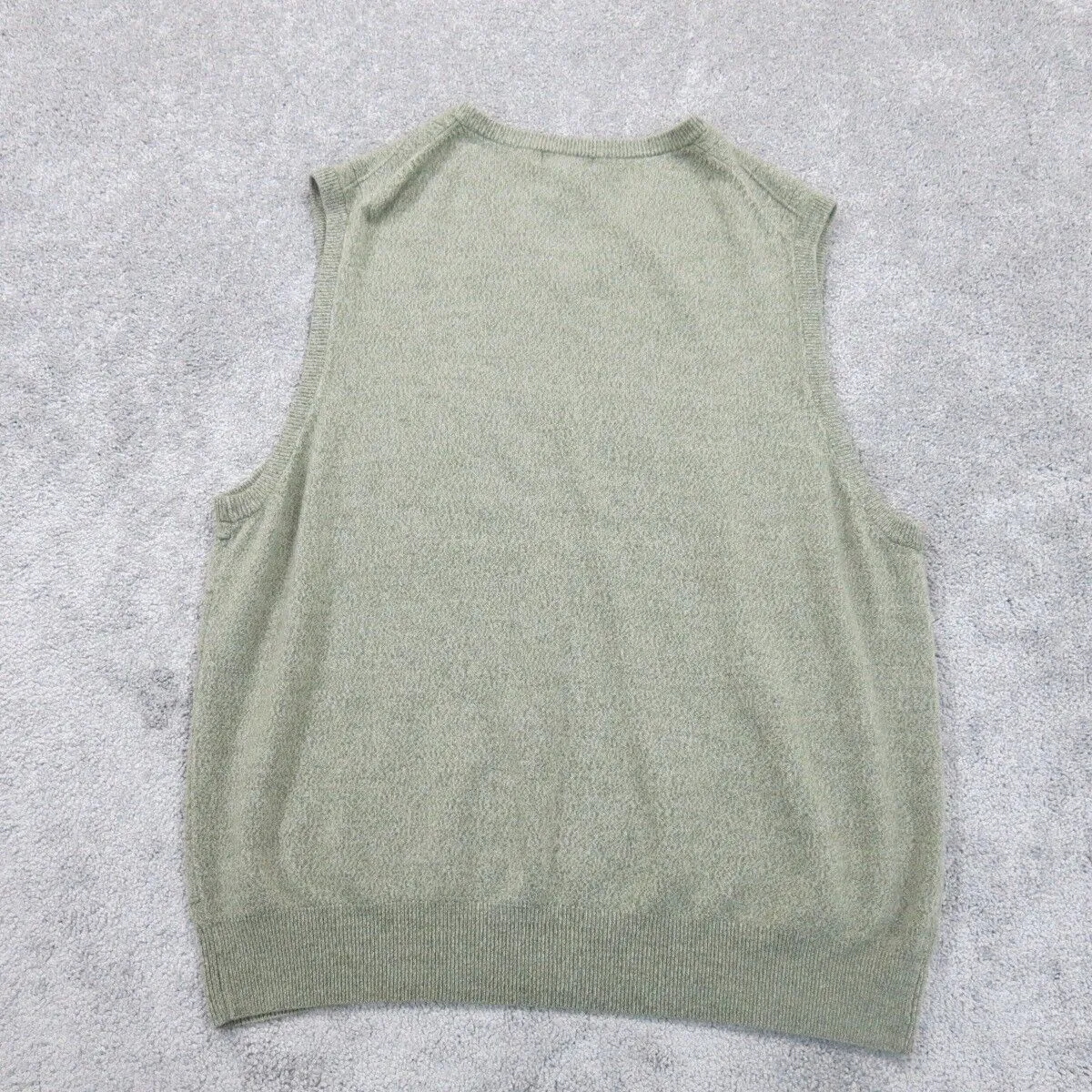 Dockers Mens Vest Sweater Knitted V Neck Sleeveless Heather Green Size XXL