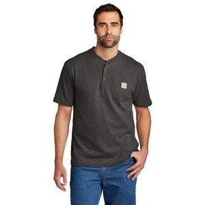 EMBROIDERED - CTK84 - Carhartt® Short Sleeve Henley T-Shirt