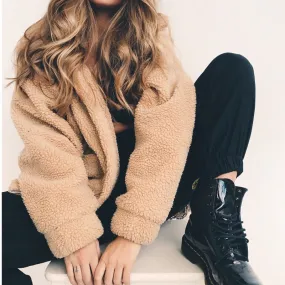 Estylo Zipper Plush Winter Autumn Coat