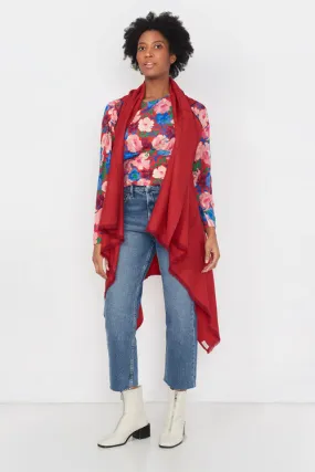Fifth Origins Versatile Handwoven Cape/ Poncho Infinity Rose