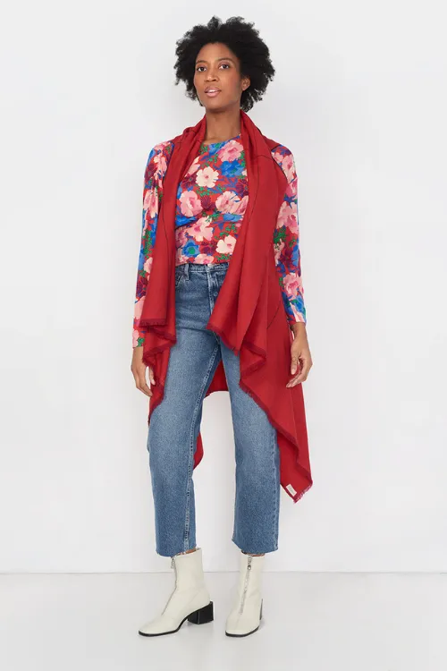 Fifth Origins Versatile Handwoven Cape/ Poncho Infinity Rose