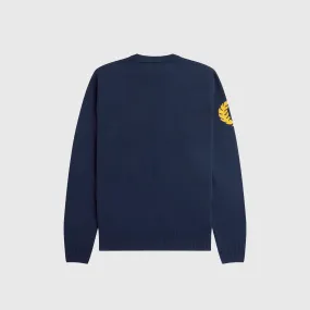 Fred Perry Laurel Wreath Crew Jumper - Deep Carbon