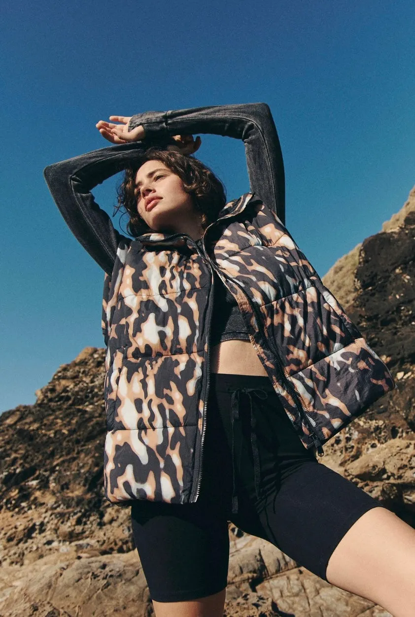 Free People In a Bubble Printed Puffer Vest