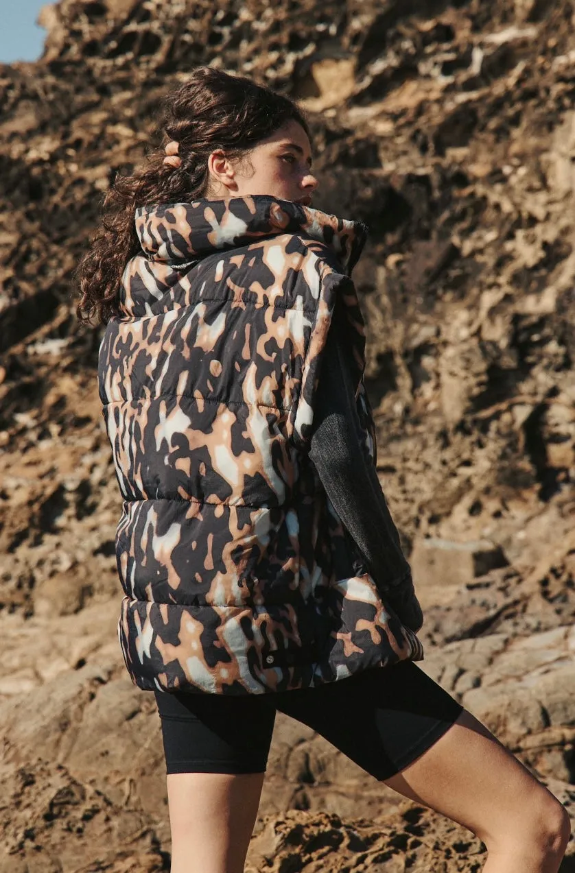 Free People In a Bubble Printed Puffer Vest