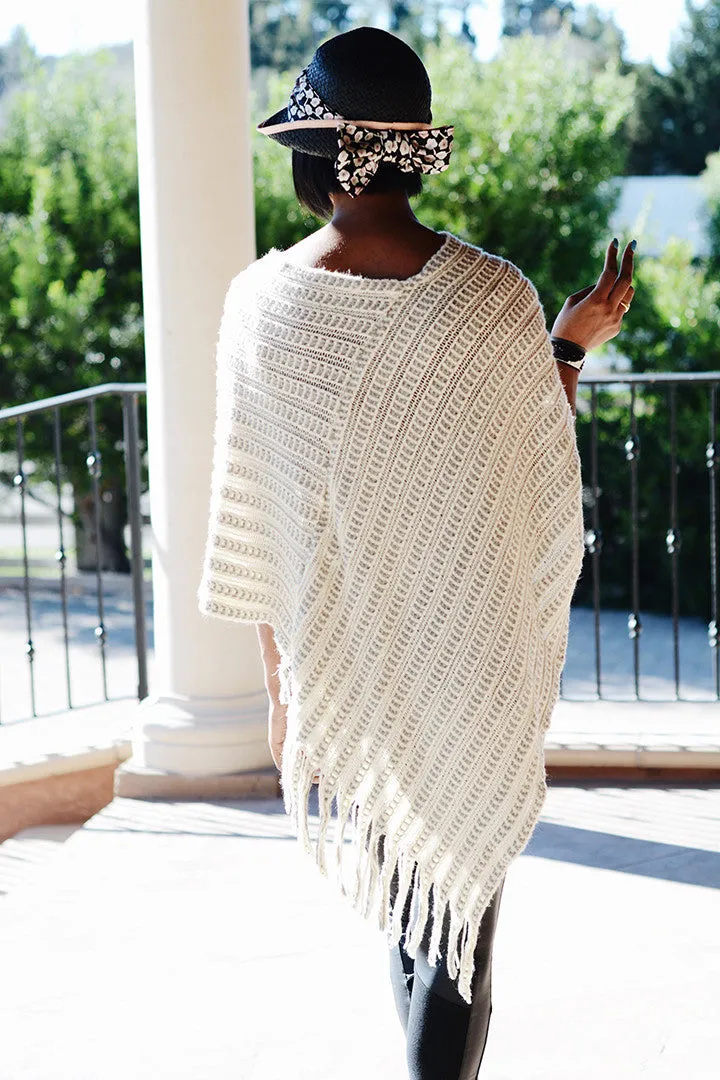Fringe Knit Poncho