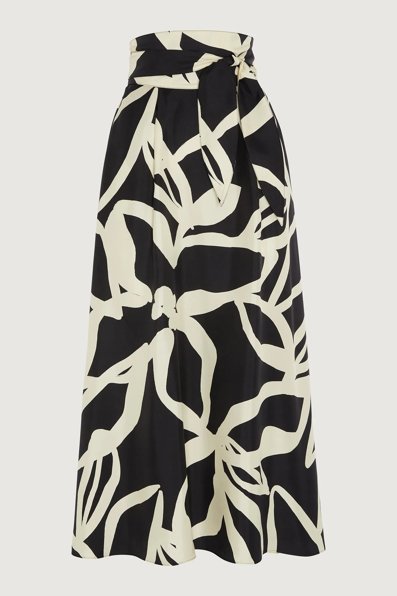 Gail Silk Twill Printed Maxi Skirt