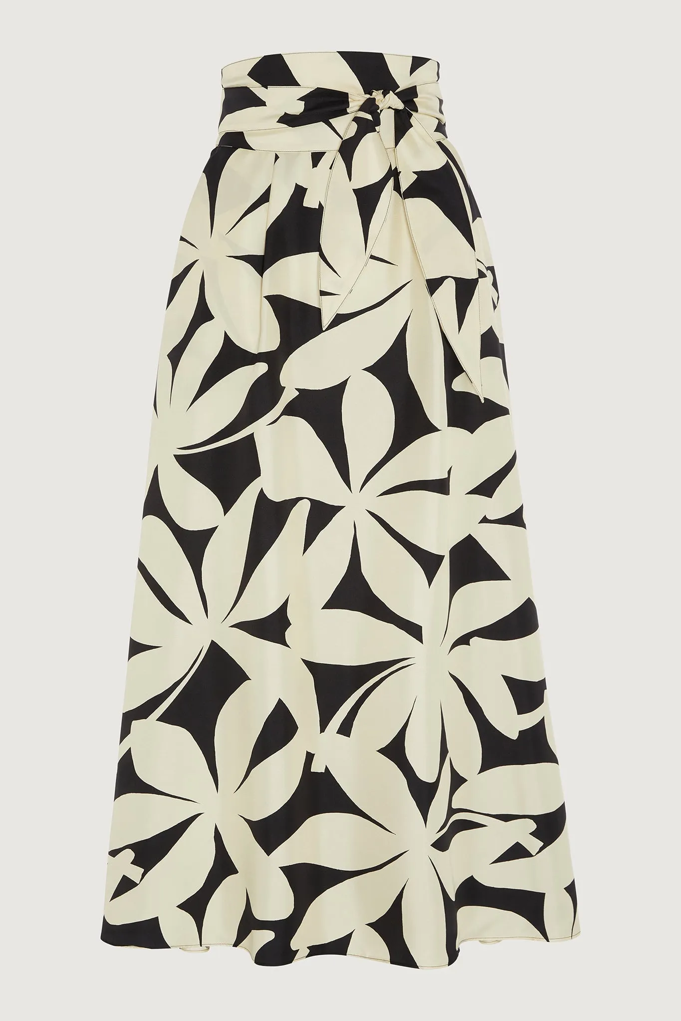 Gail Silk Twill Printed Maxi Skirt